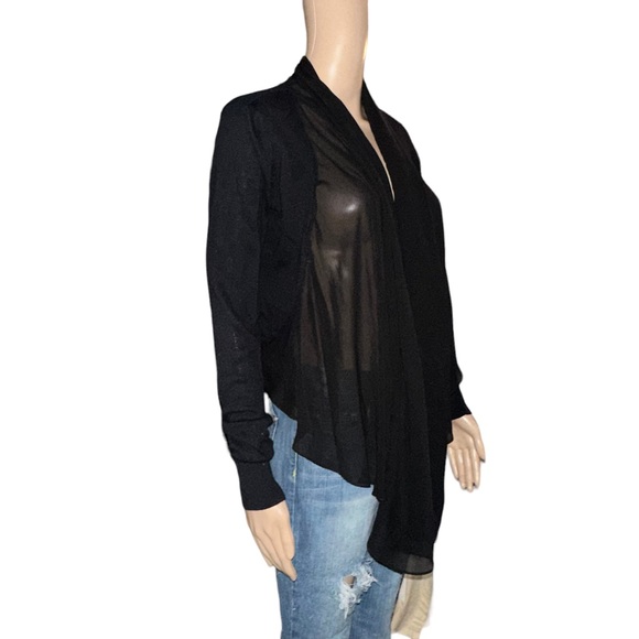 Guess open lace drape front cardigan sweater - Picture 2 of 6